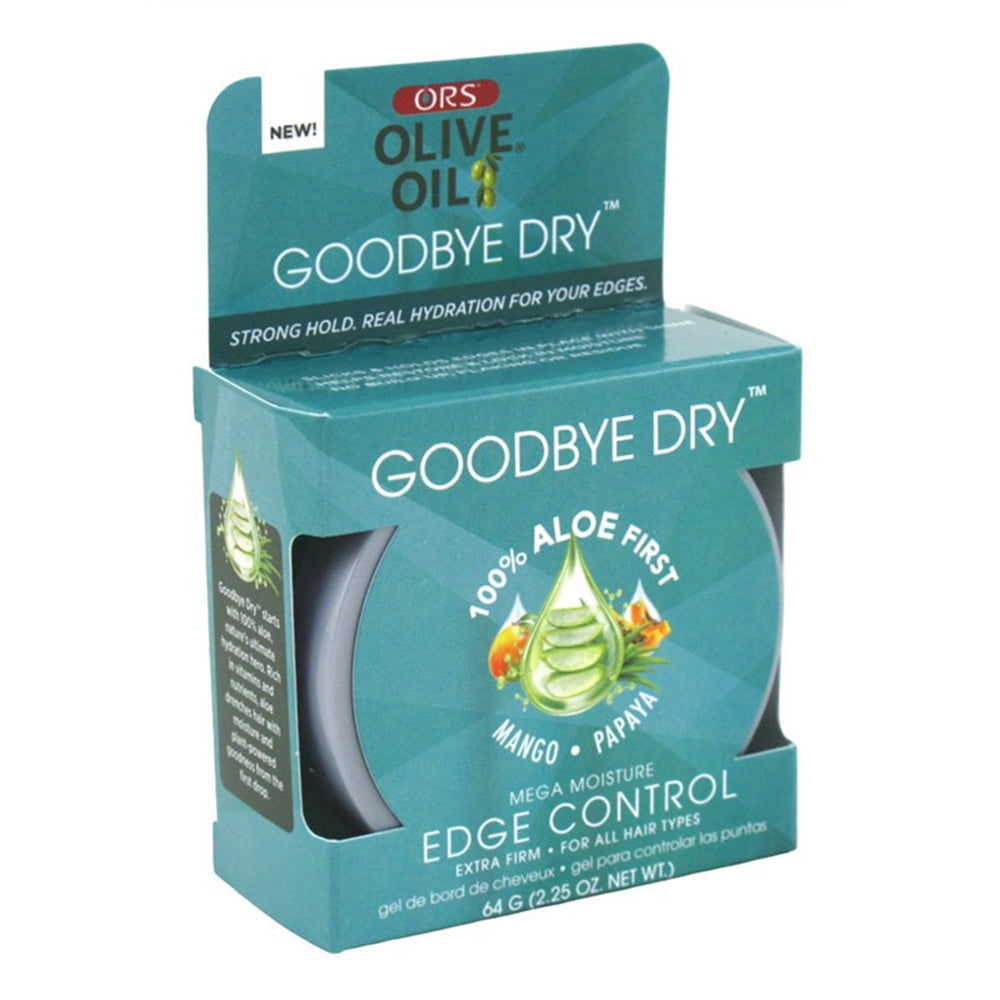 Ors Olive Oil Goodbye Dry Edge Control Extra Firm Gel Helps Restore and Lock in Moisture 2.25Oz (64g)
